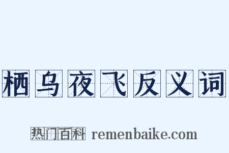 栖乌夜飞反义词是什么意思的图片